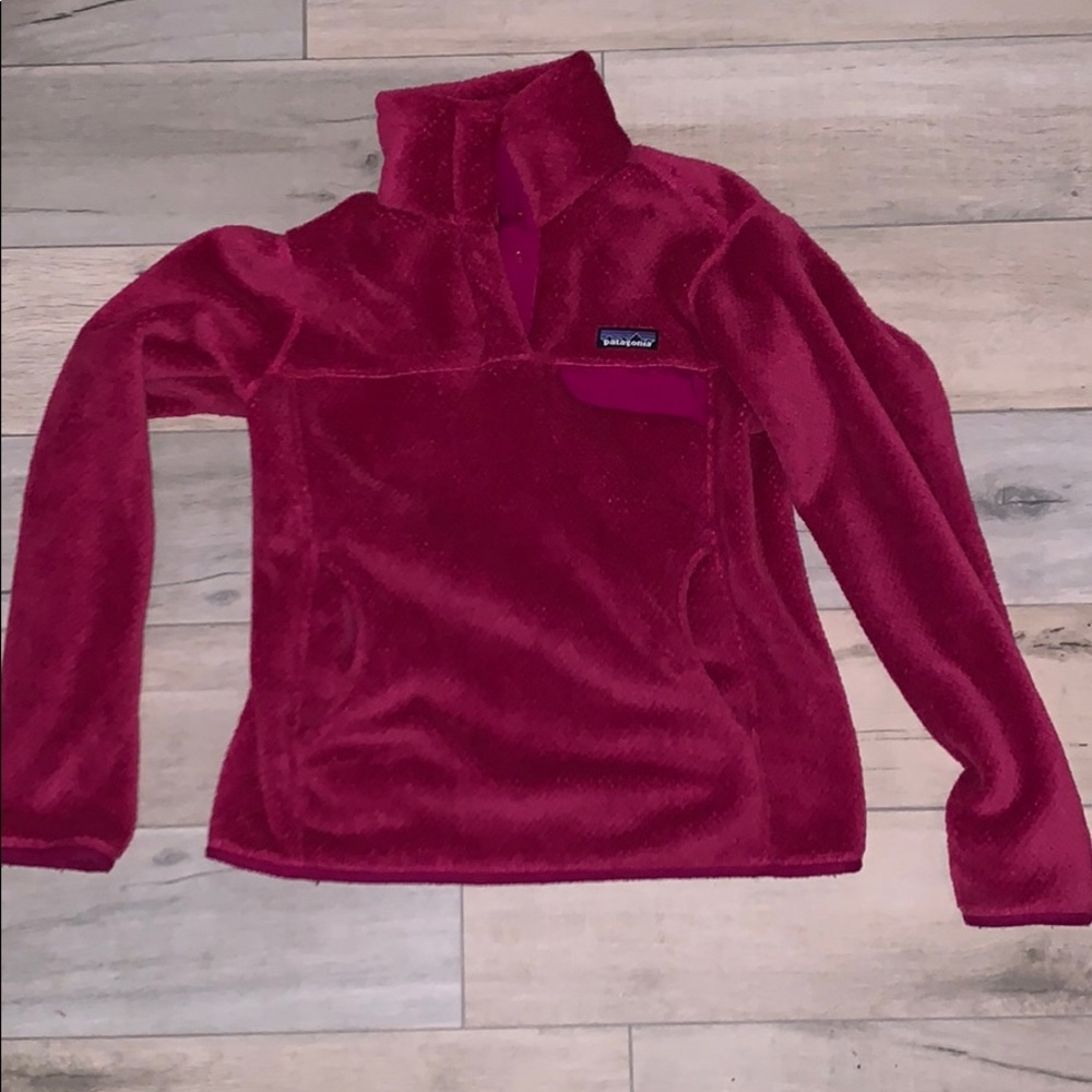 Deep Pink Fleece Patagonia Pullover